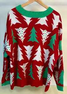 32 Degrees Red and Green Holiday Sweater XXL