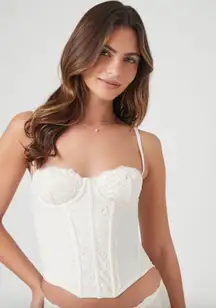 Forever 21 NWT F21 Lace Trim Sweetheart Corset Cami