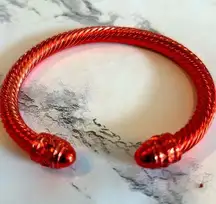 Colorful metal Orange METALLIC twist bracelet.