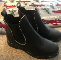 Black Studded Ankle Booties