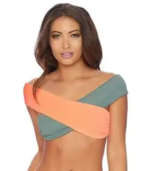 NWT Reef Women's Sliced Off Shoulder Top Swimsuit - Medium