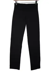 Womens Lululemon Athletica Black Athletic Full Length Leggings Yoga Pants Size 4