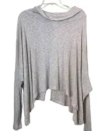Lush Open Back Cowl Neck Relaxed Fit Top