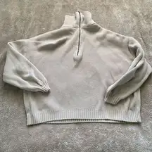 Hollister  Women’s Tan Quarter Zip Sweater