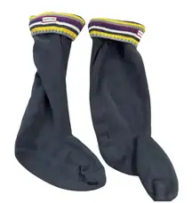 Hunter Boots Fleece Boot Socks Booties Charcoal Grey Size ML