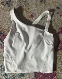 lululemon Everlux asymmetrical tennis tanktop white