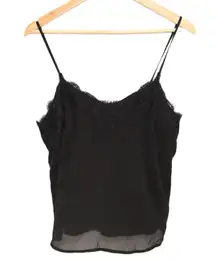 Womens Abercrombie & Fitch Black Lace Trim Polyester Camisole Tank Top Size M