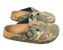 Birkenstocks birkis camo Boston clogs sz 38