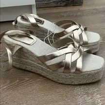 Gold Wedge Sandals