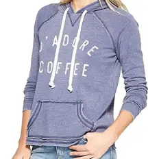 Womens Grayson Threads J Adore Coffee Burnout  Hoodie - Sz L