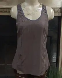 Brunello Cucinelli Taupe Silk Sleeveless Tank Top M