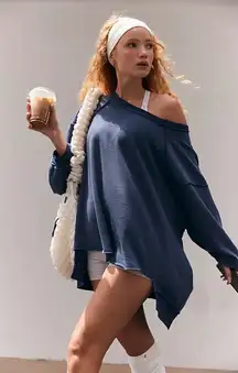 NWOT Free People movement one to beat pullover in blue