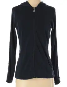 CAbi #576 Black Zip Up Hoodie Mesh‎ Detail XS