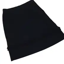 Diane Von Furstenberg Womens Pencil Straight Skirt Pleated Ruffle Black Size 2‎