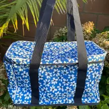Kate Spade Blue And White Floral Cooler Tote Bag