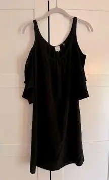 Revolve ecru brand cold shoulder cocktail dress in black size XS NWT