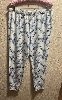 Lucky Brand Blue And White Pajama Pants Woman’s Size Medium