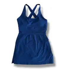 Fabletics Women’s Active‎ Dress L Short Navy Cross Back Built-In Shorts NWT