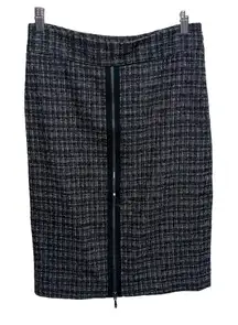 Classiques Entier Black and Gray Plaid Wool Blend Skirt Size‎ 2