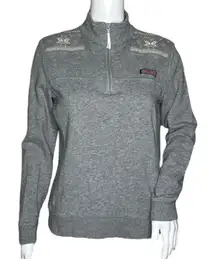 Vineyard Vines Shirt Womens Small Gray White Shep‎ Embroidered Fair Isle Preppy