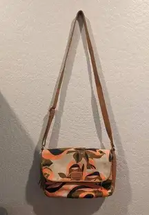 Fossil Handbag, Floral, Fabric and leather