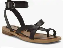 Lucky Brand Women’s Black Avonna Flat Sandal Size 8.5