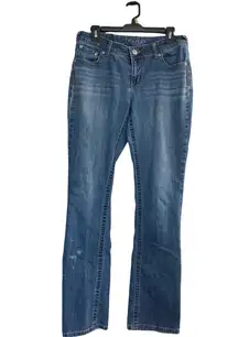 MAURICES, Women’s Distressed Jeans, Blue, Size 10 Long, Light Wash,