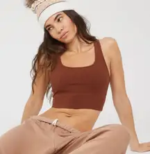 ‼️OFFLINE By  Ribbed Square Neck Longline Sports Bra‼️