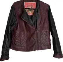 LG B Bernardo Collection Burgundy moto Jacket