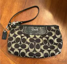 Vintage Coach Wristlet Wallet Black
