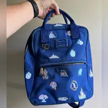 Disney 50th anniversary blue canvas Loungefly.