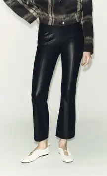 NWOT Zara Faux Leather Mini Flare Leggings