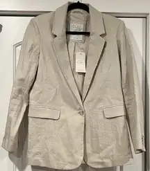 The A&F linen collection Women's‎ Cream Blazer small