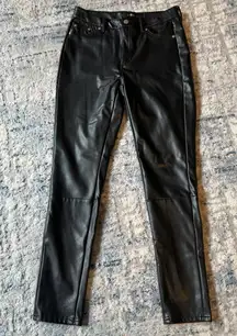 Women’s Size S Black Faux Leather Skinny Pants