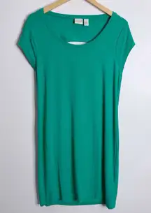 Chico's Energy Green Knee Length Dress Open Back Medium Chico's 1 Stretch