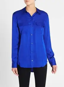 Equipment Signature Shirt in Hyper Blue