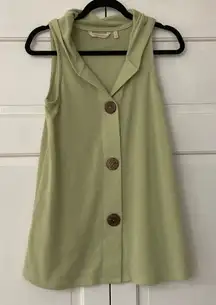 Soft Surroundings Tunic 3‎ Button Vest Sleeveless Shawl Sweater Top Size Small