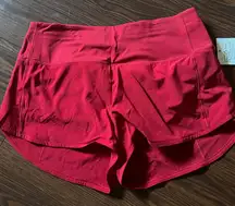 Lululemon Red Speed up 2.5 shorts