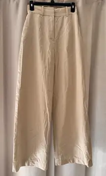 W.A.Y.F Where Are You From Womens Pants High Rise Wide Leg Size XS Ivory Boho