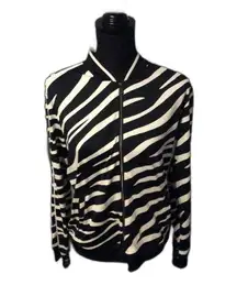 Zebra Print TAIL Golf Full Zip Light Jacket Medium M Front Pockets
