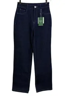 Halara Flex High Waisted Metallic Jeans XS Blue Comfort Stretch Silver 25x30 NWT