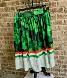 Vintage Shamrock Skirt  Ireland Colors 30" Waist Flared Side Zip St Patr…