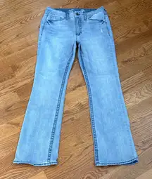 Seven7 Tummyless High-Rise Bootcut Jeans Light Wash Size 10