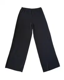 90s-Y2K Black Knit Straight Leg Sweater Pants M Elastic Waistband