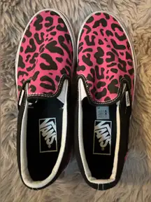 Vans Pink and Black Leopard Print Sneakers 7