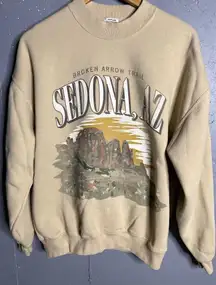 Abercrombie & Fitch Oversized Sweatshirt Sedona AZ Graphic Crewneck Size Small