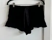Victoria's Secret Vintage Y2K Velvet Ruffle Sleep Shorts Ribbon Tie Size Small