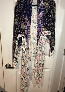 Darn Good Yarn Boho Kimono Styled Cardigan Bat Wing Sleeves Size Small/Medium