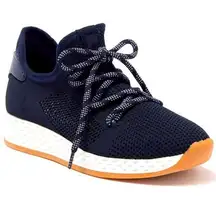NEW JSLIDES Ophelia Knit Sneaker‎ Navy Blue Shoes Womens Size 10M Lace Up