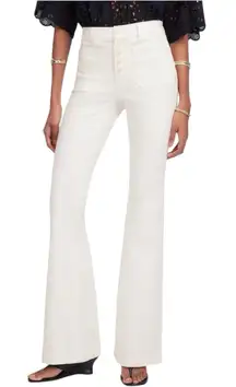 NWD Madewell Flea Market Flare Jeans Pure White Stretch Denim Jeans Size 26